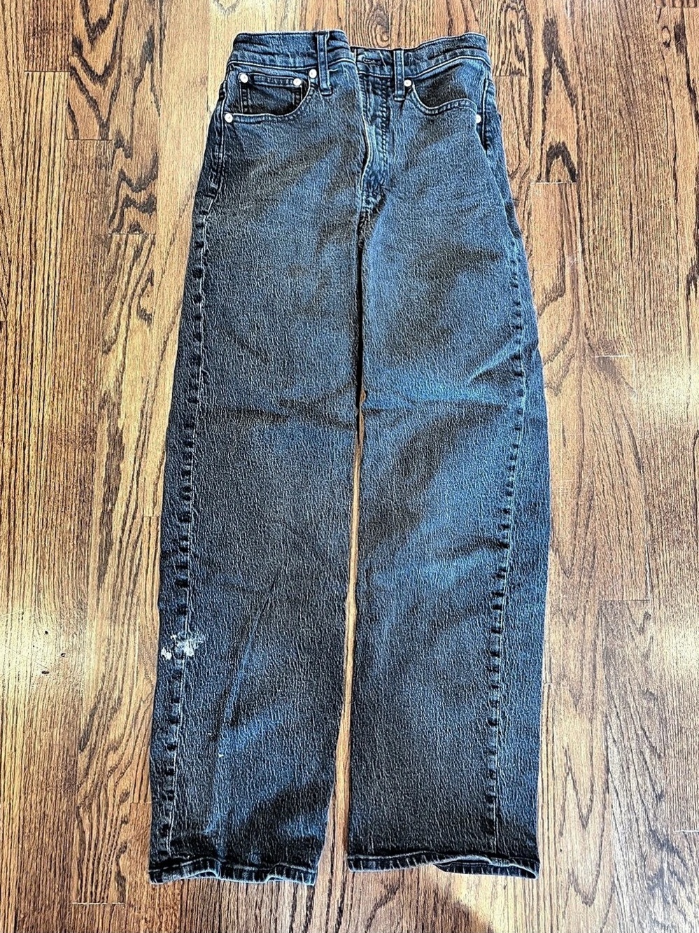 Madewell The Perfect Vintage Wide Leg Jean Black Waist 26